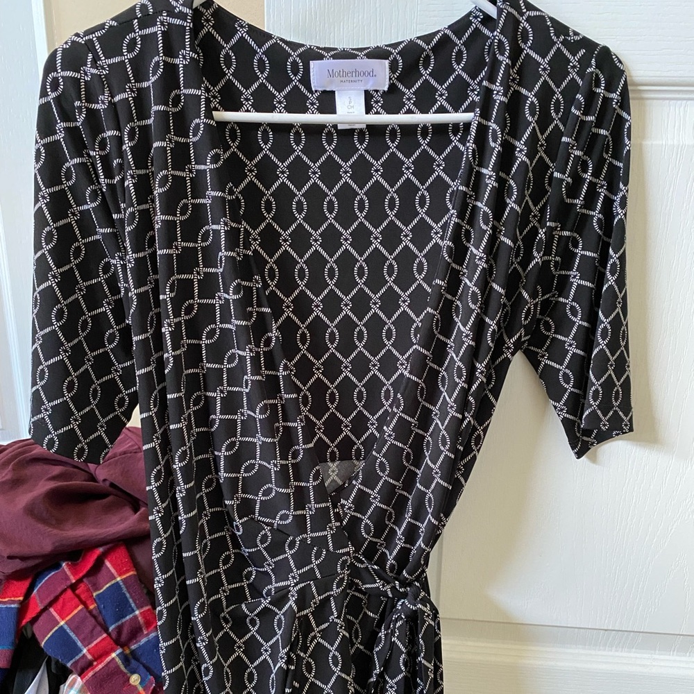 Black Wrap Maternity Dress